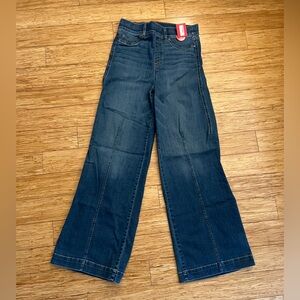 NWT Spanx EveryWear Seamed-Front Wide Leg Jeans, Vintage Indigo color size M